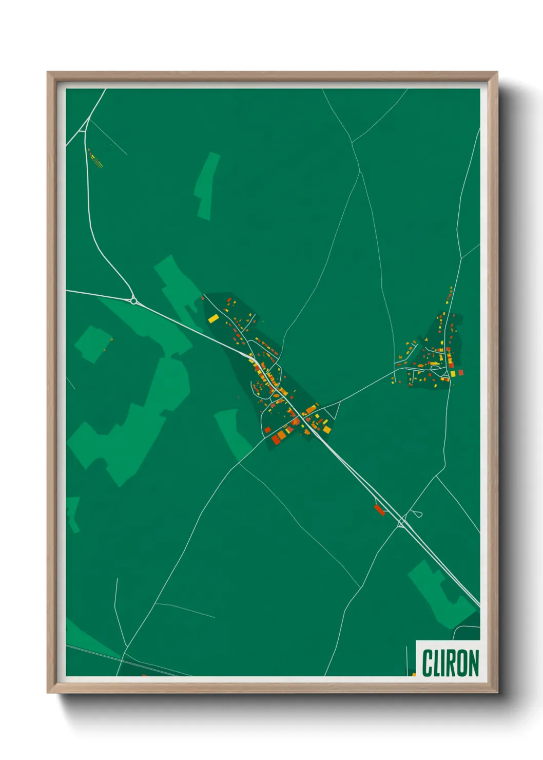 Une affiche de carte sur Cliron