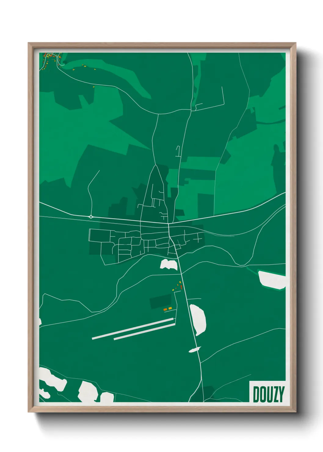 Une affiche de carte sur Douzy