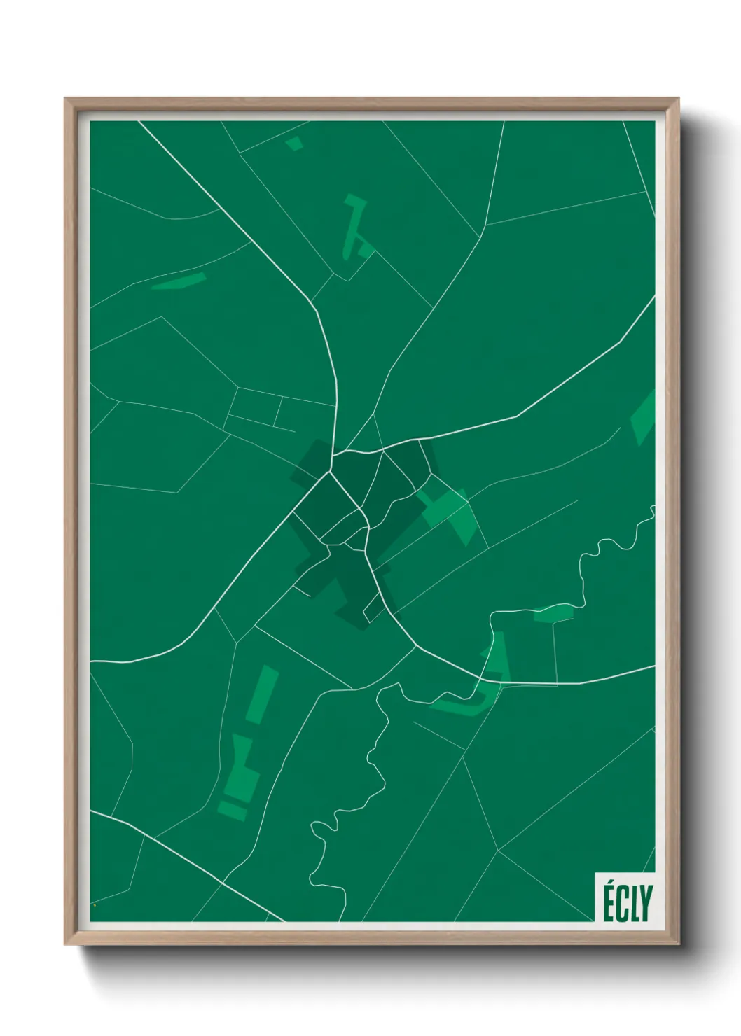 Une affiche de carte sur Écly