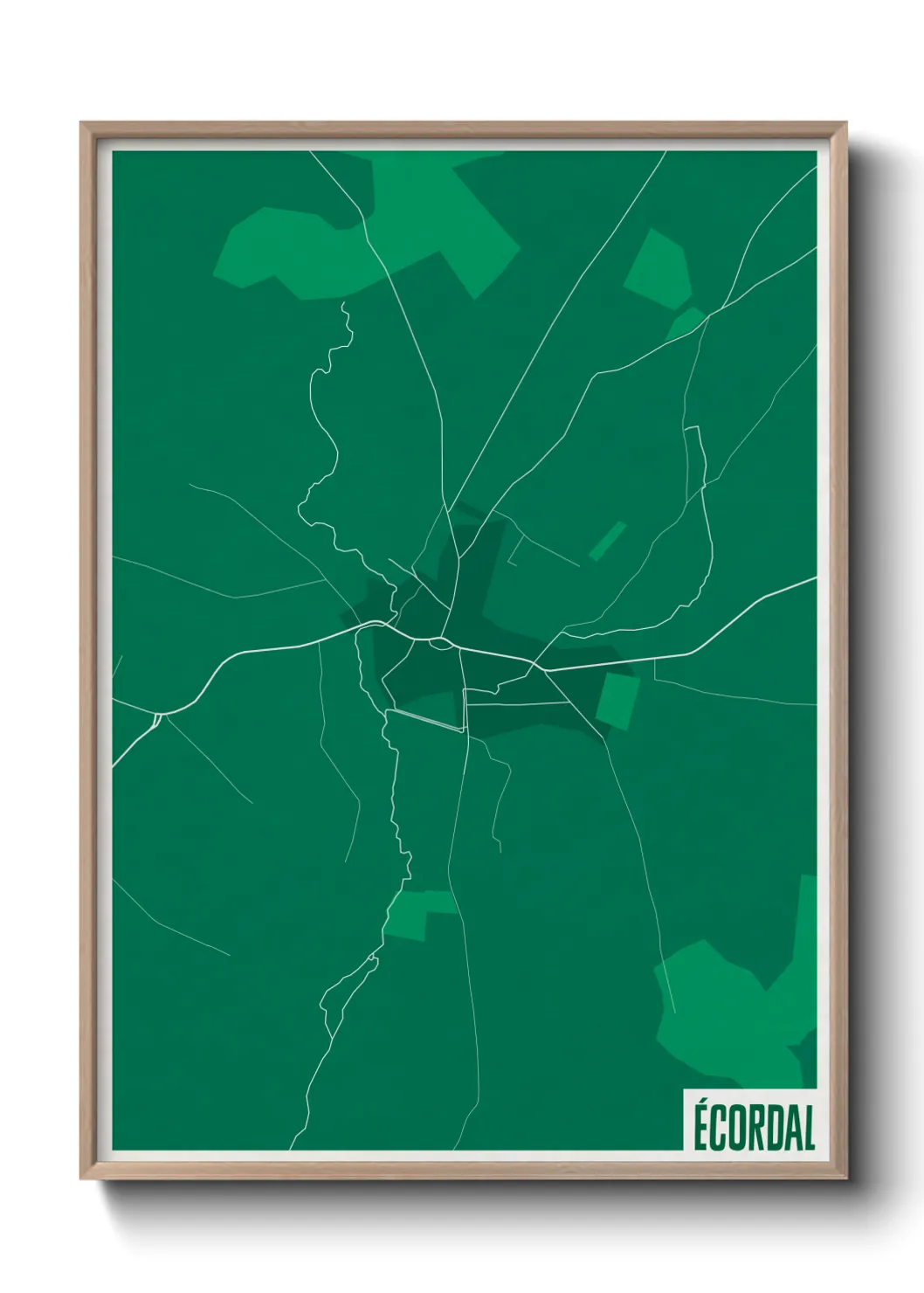 Une affiche de carte sur Écordal