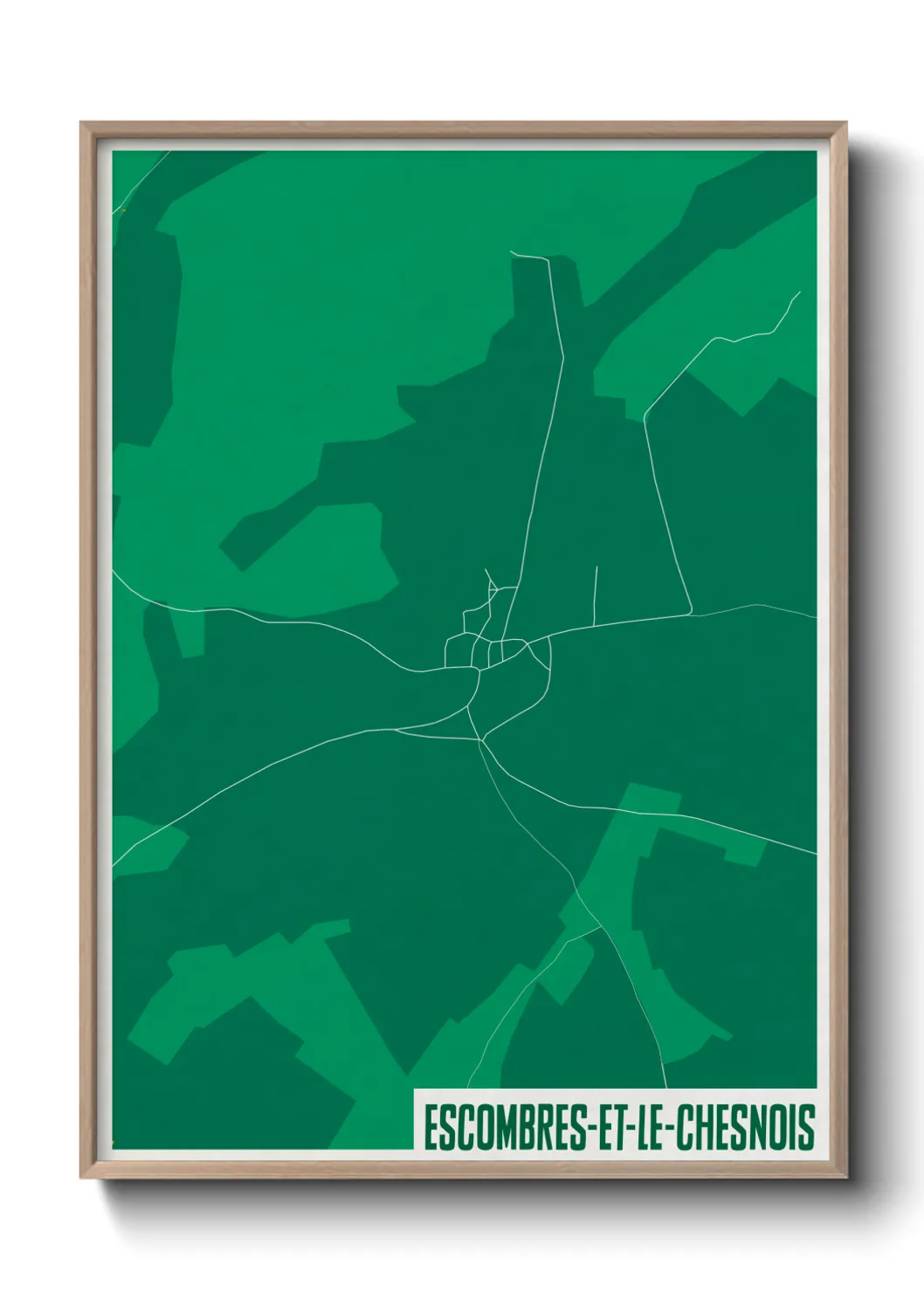 Un poster carteEscombres-et-le-Chesnois