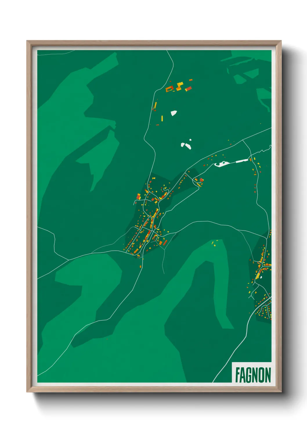 Une affiche de carte sur Fagnon