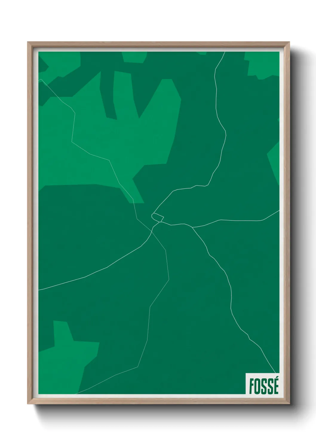 Une affiche de carte sur Fossé