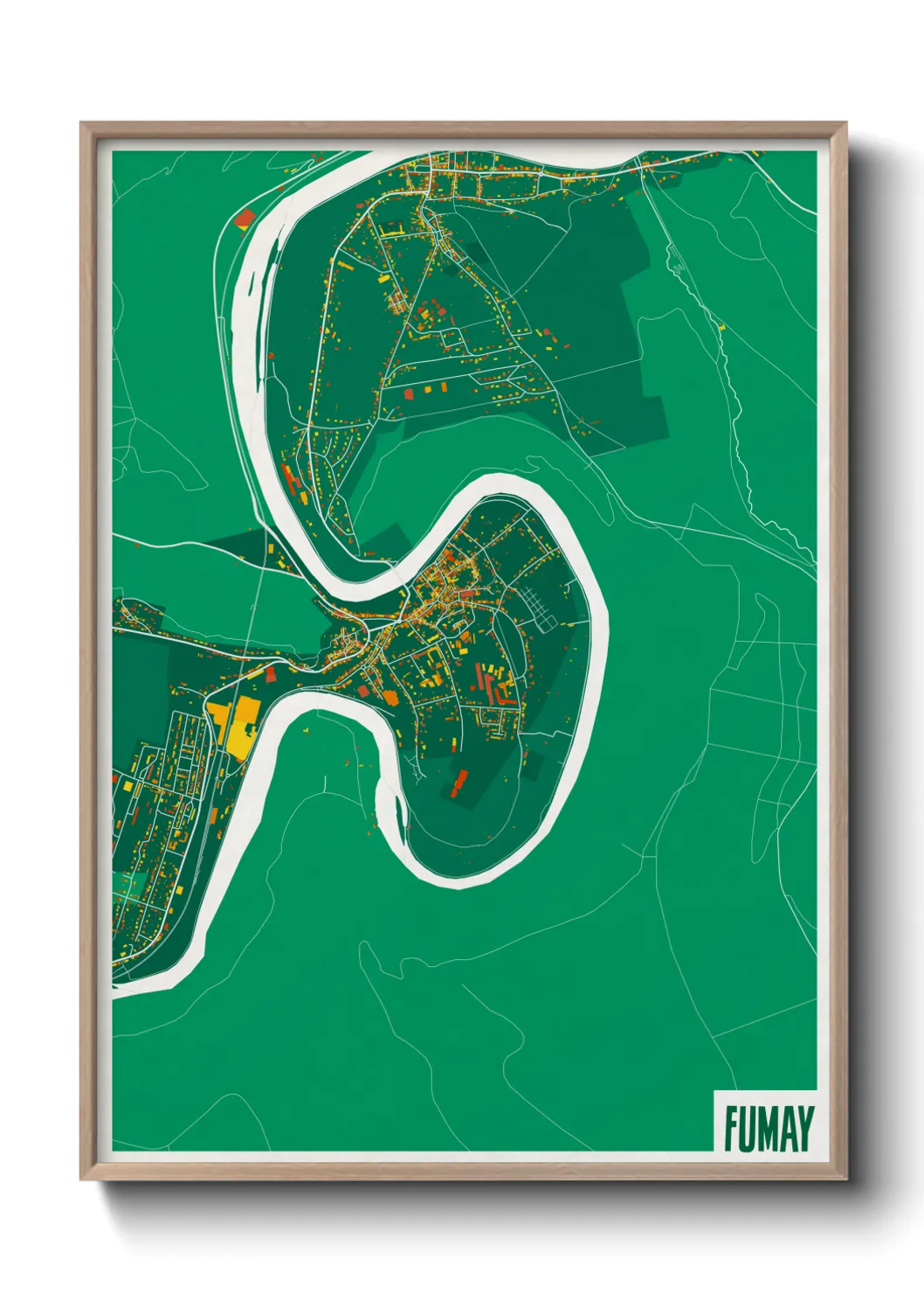 Une affiche de carte sur Fumay