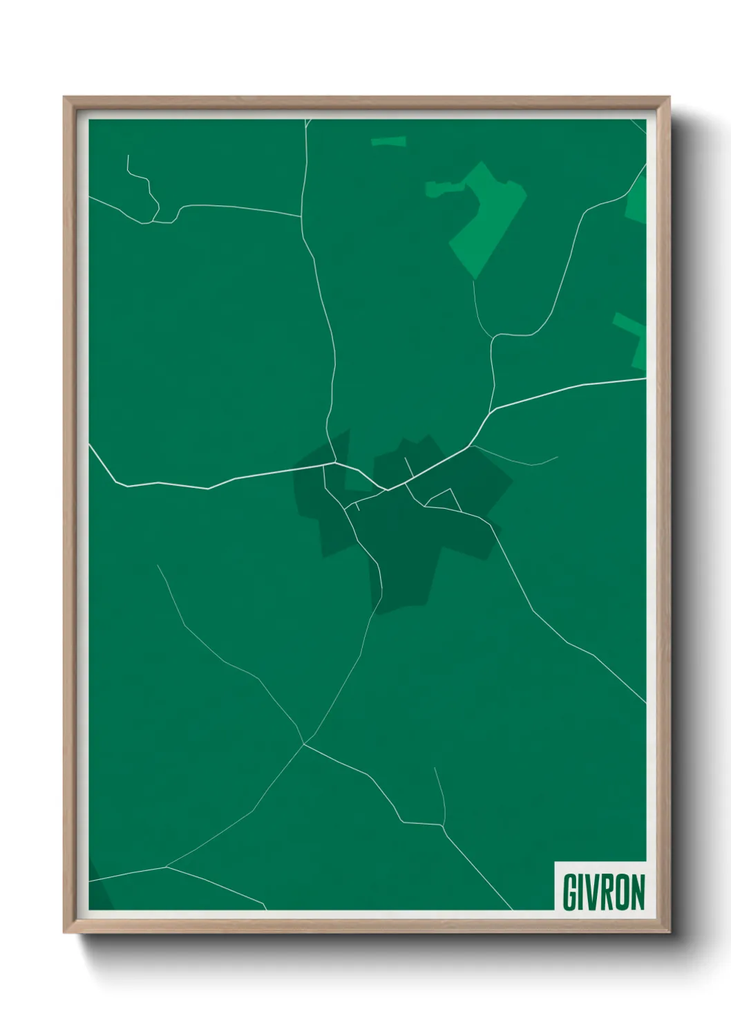 Une affiche de carte sur Givron