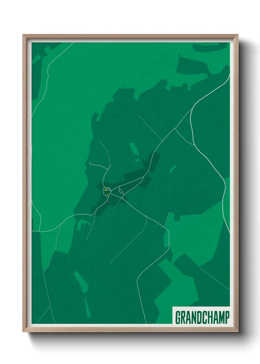 Une affiche de carte sur Grandchamp