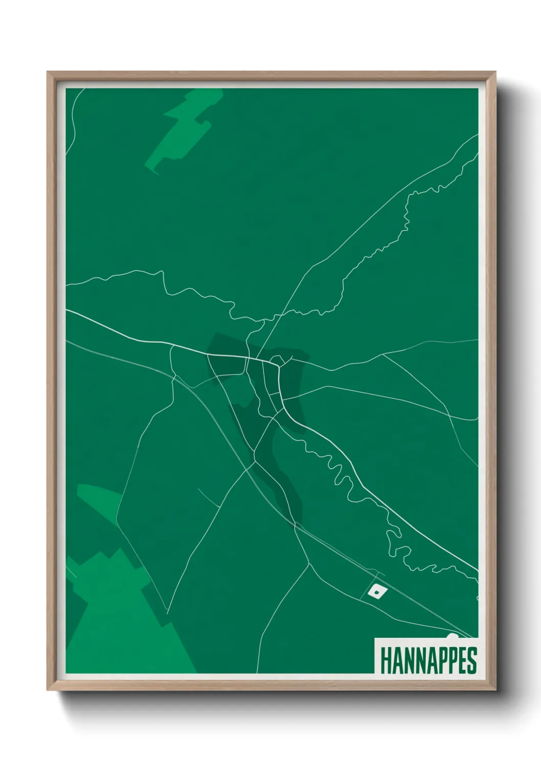 Une affiche de carte sur Hannappes