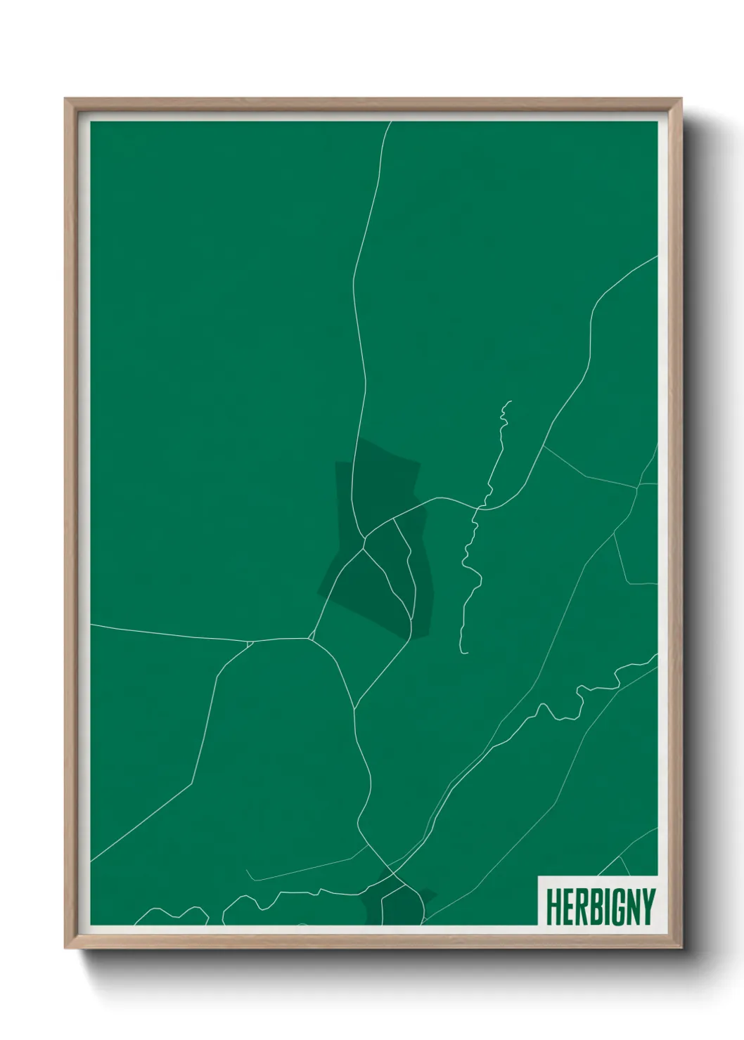 Une affiche de carte sur Herbigny