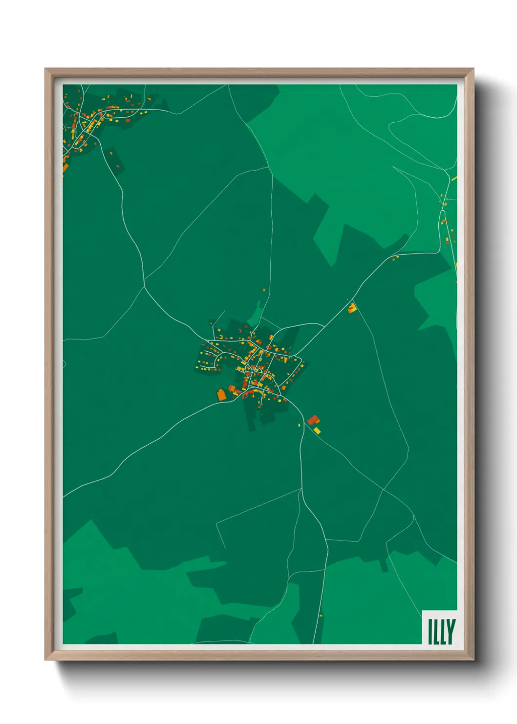 Une affiche de carte sur Illy