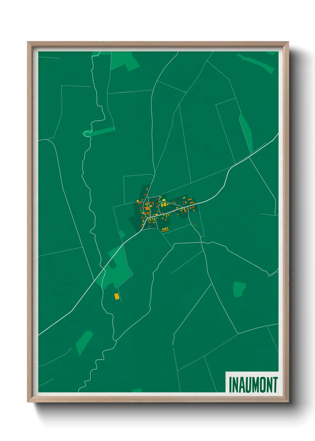 Une affiche de carte sur Inaumont