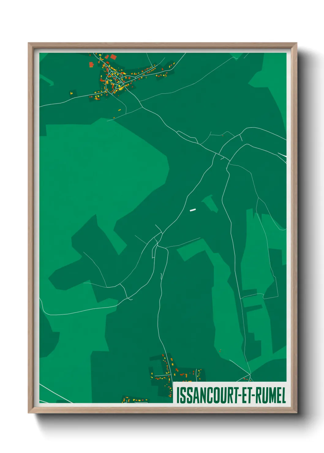 Une affiche de carte sur Issancourt-et-Rumel