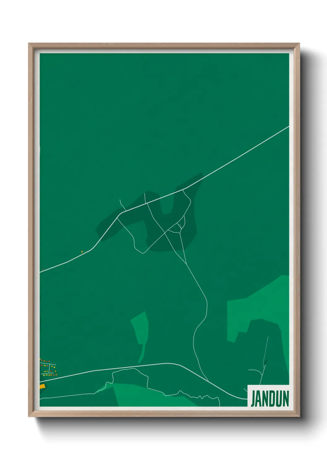 Une affiche de carte sur Jandun