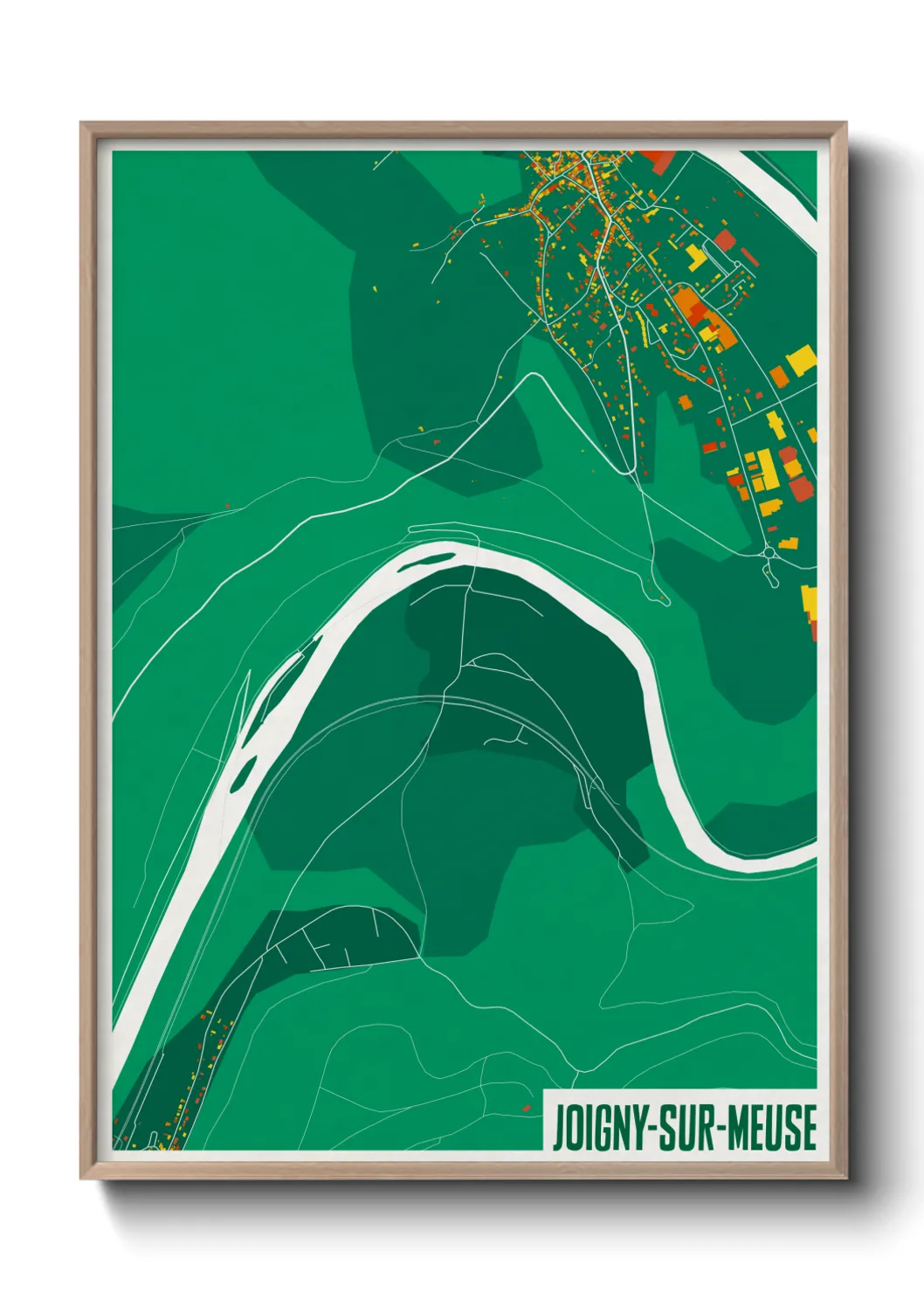 Une affiche de carte sur Joigny-sur-Meuse