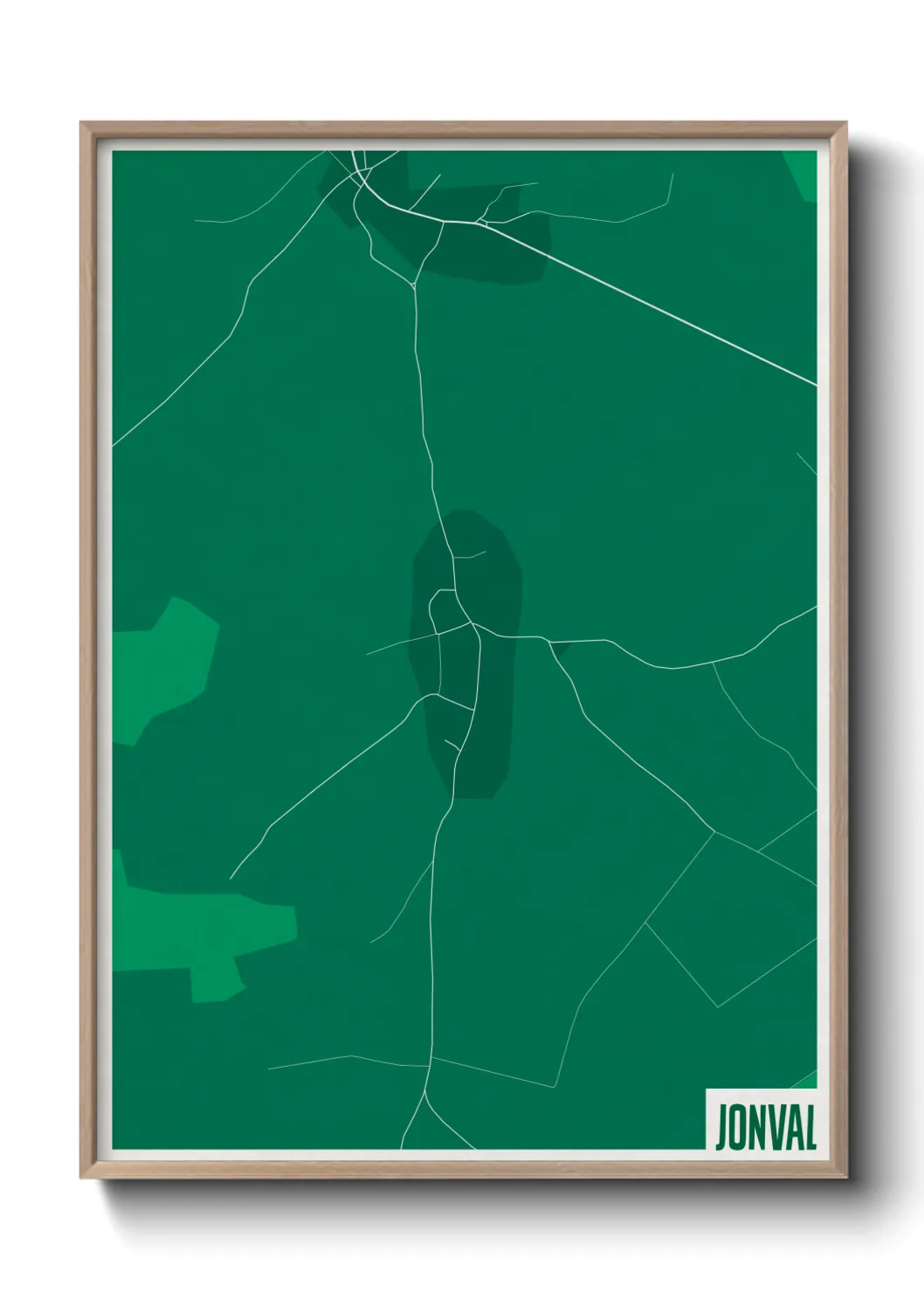 Une affiche de carte sur Jonval