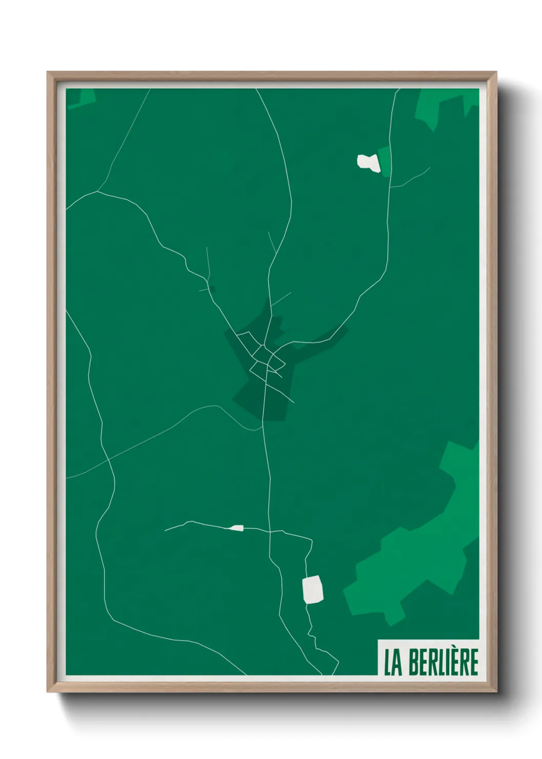 Une affiche de carte sur La Berlière