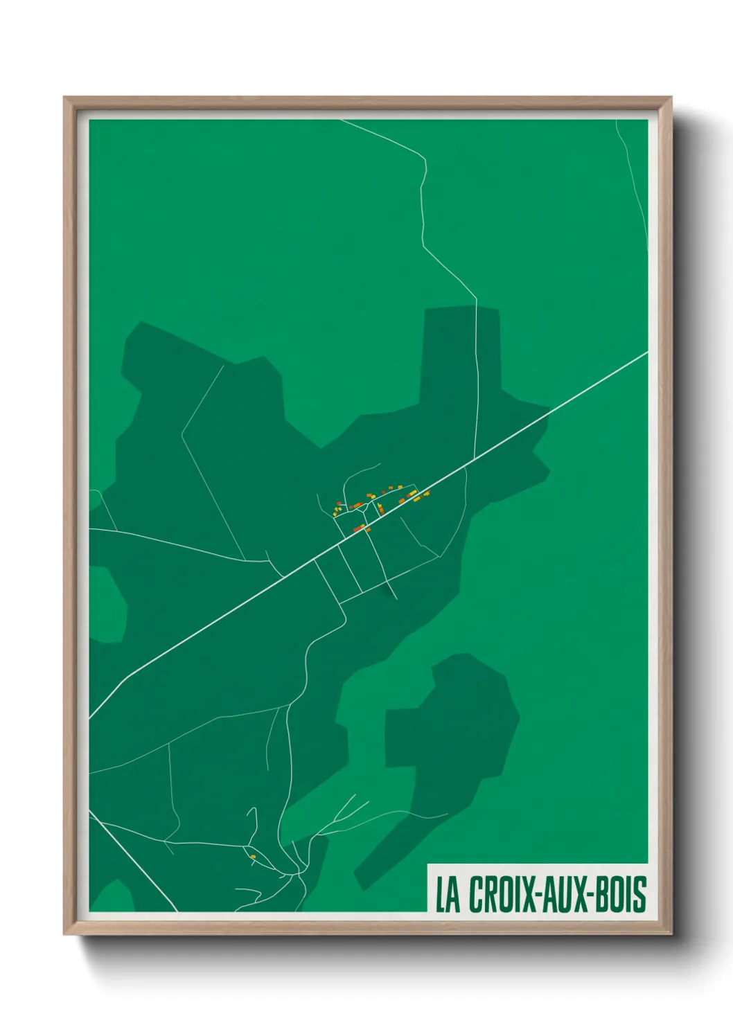 Une affiche de carte sur La Croix-aux-Bois