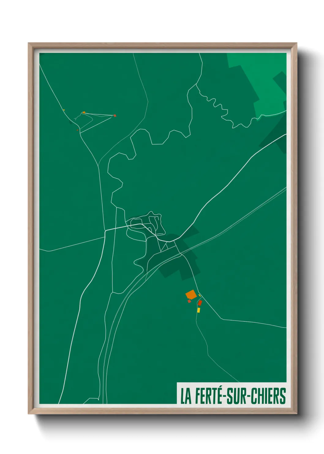 Une affiche de carte sur La Ferté-sur-Chiers
