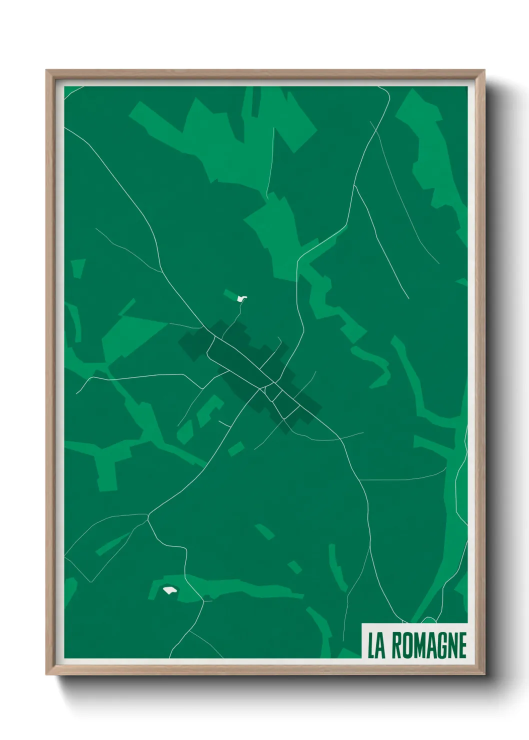 Une affiche de carte sur La Romagne