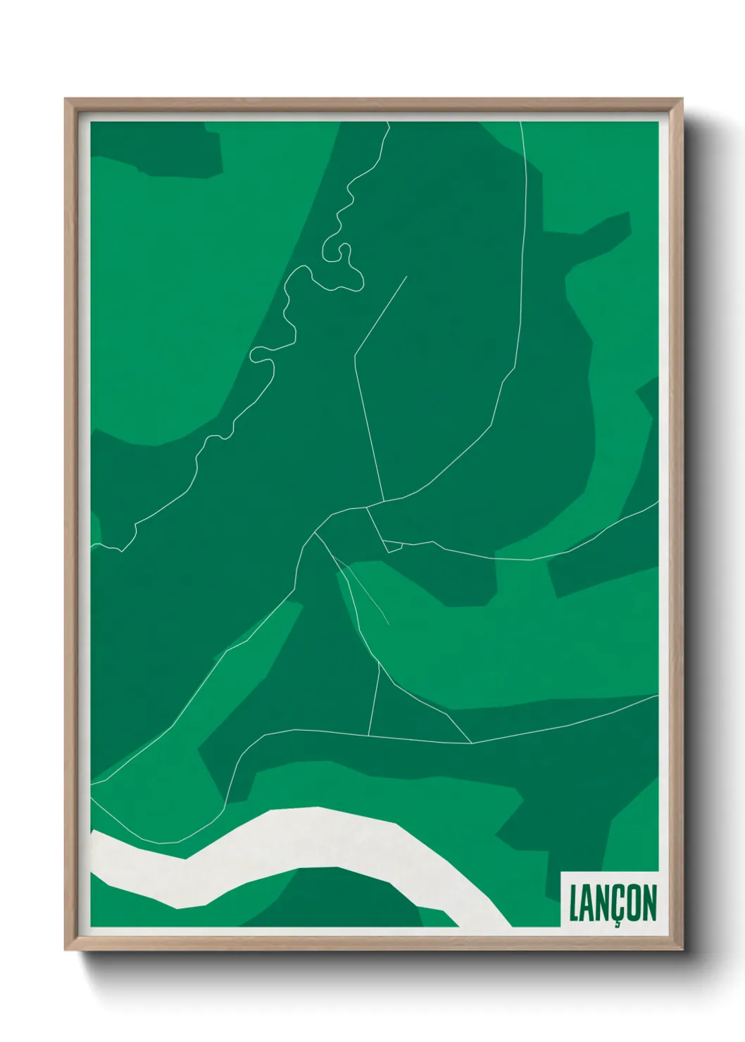 Une affiche de carte sur Lançon