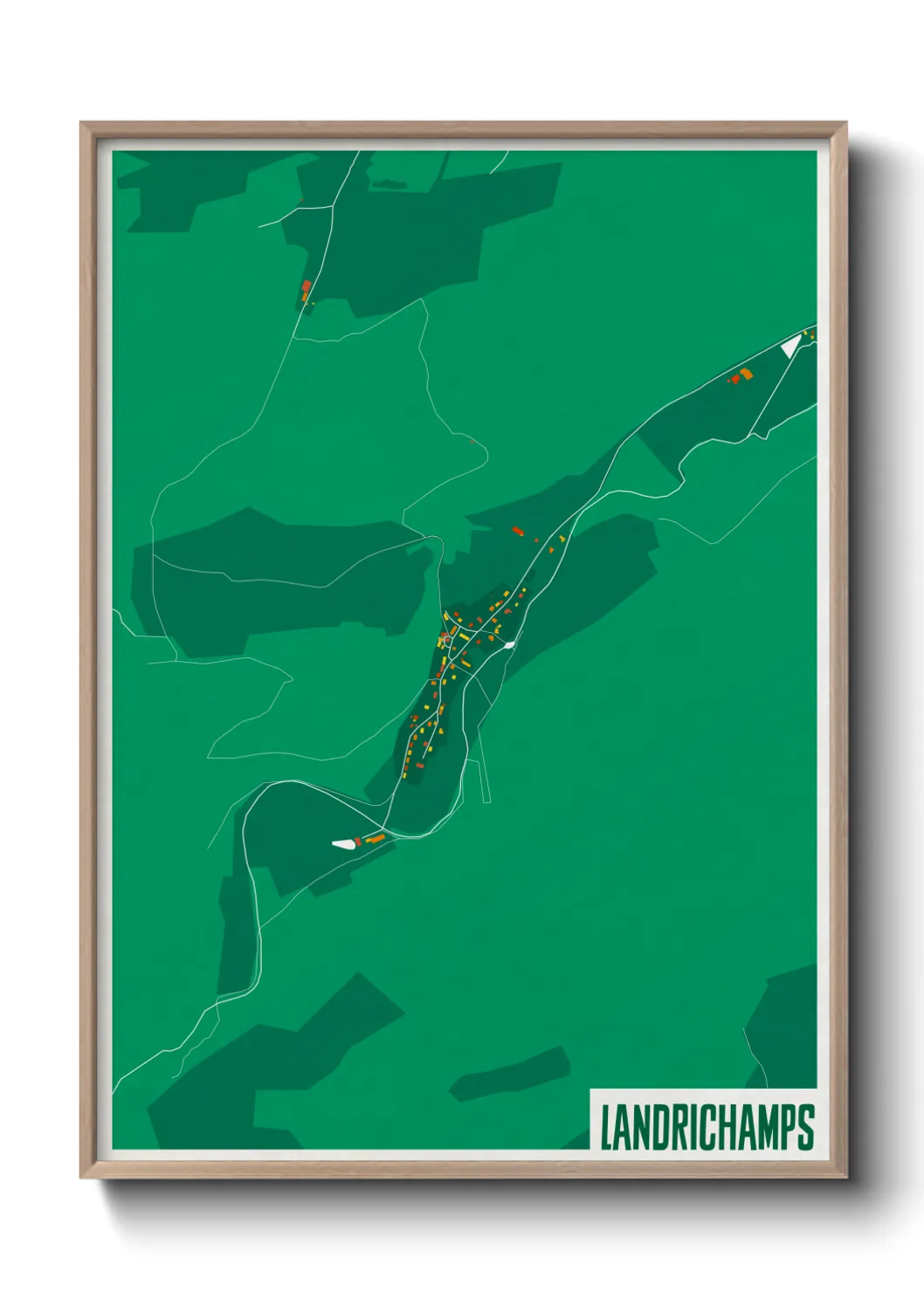 Une affiche de carte sur Landrichamps