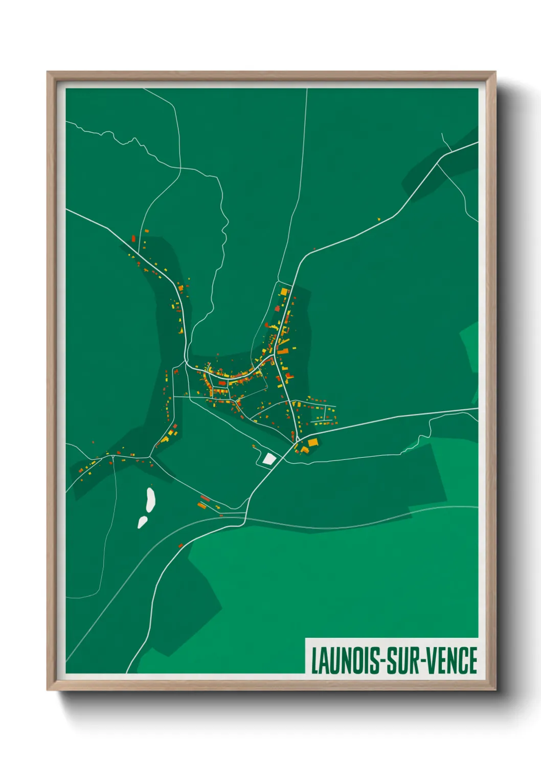 Une affiche de carte sur Launois-sur-Vence