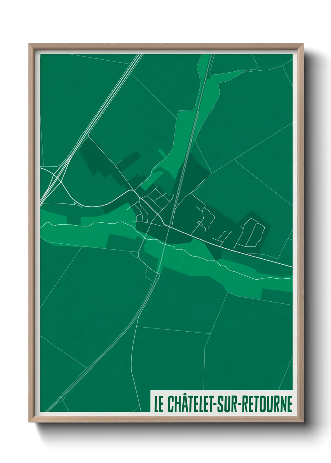 Une affiche de carte sur Le Châtelet-sur-Retourne