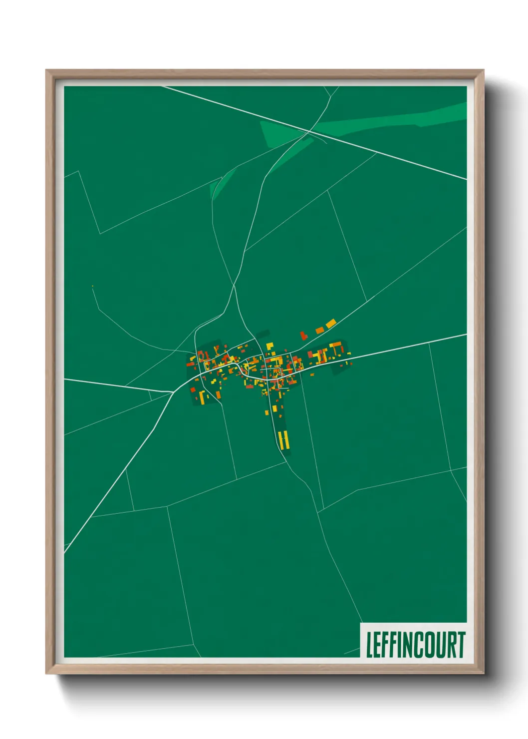Une affiche de carte sur Leffincourt
