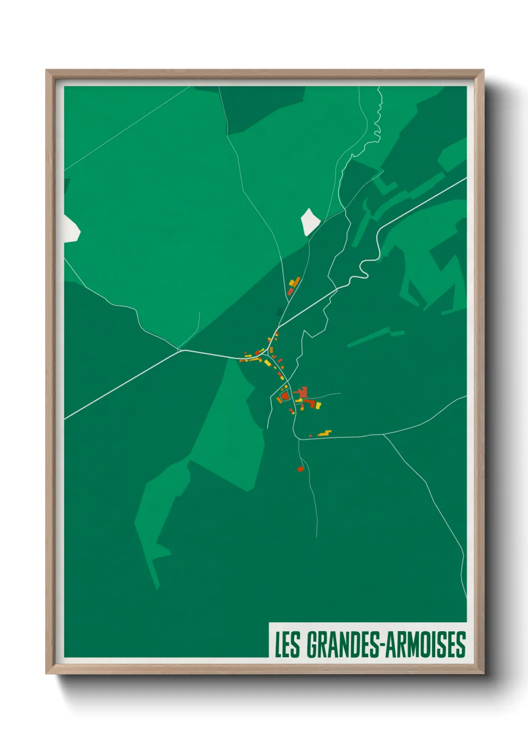 Une affiche de carte sur Les Grandes-Armoises