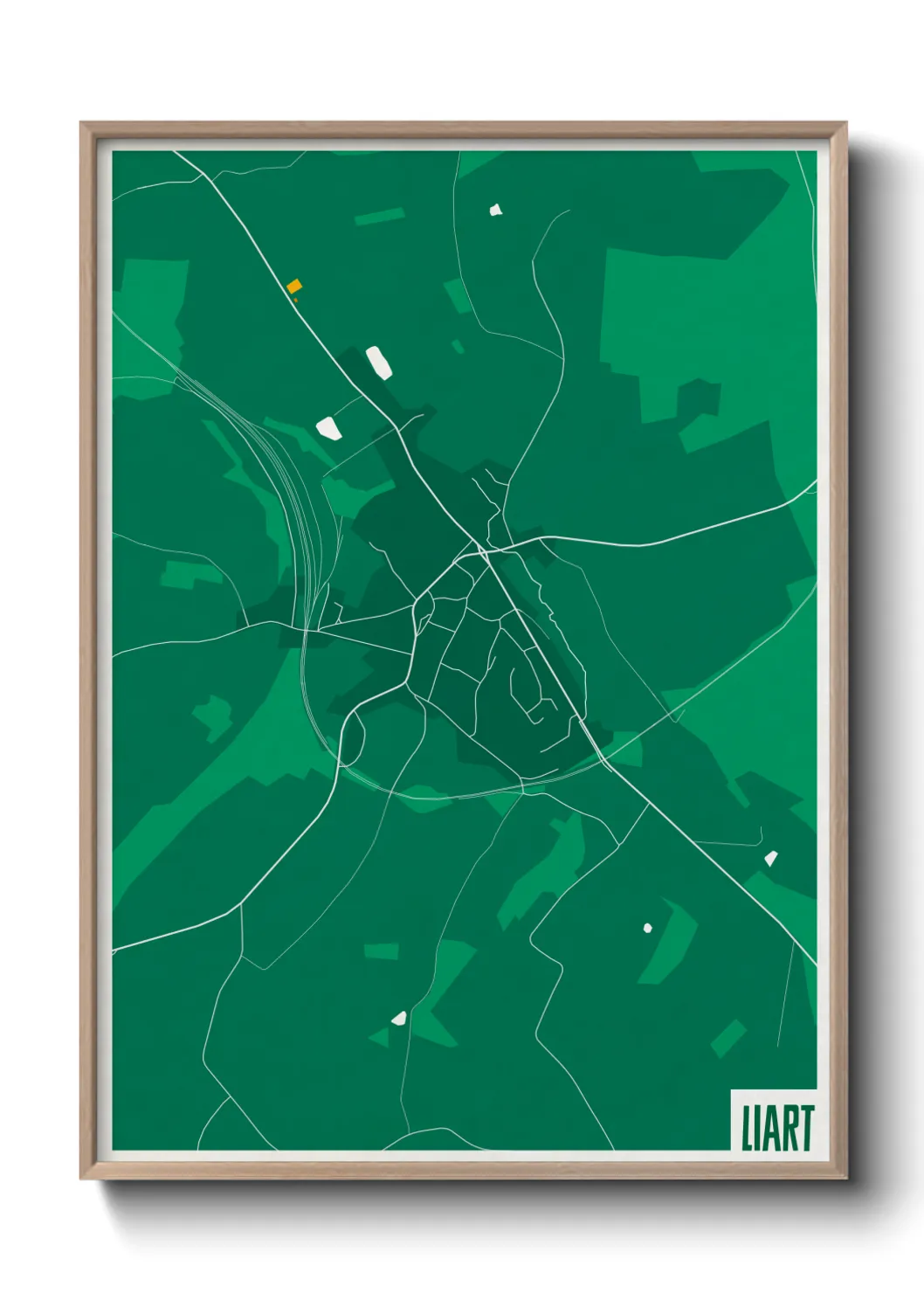 Une affiche de carte sur Liart