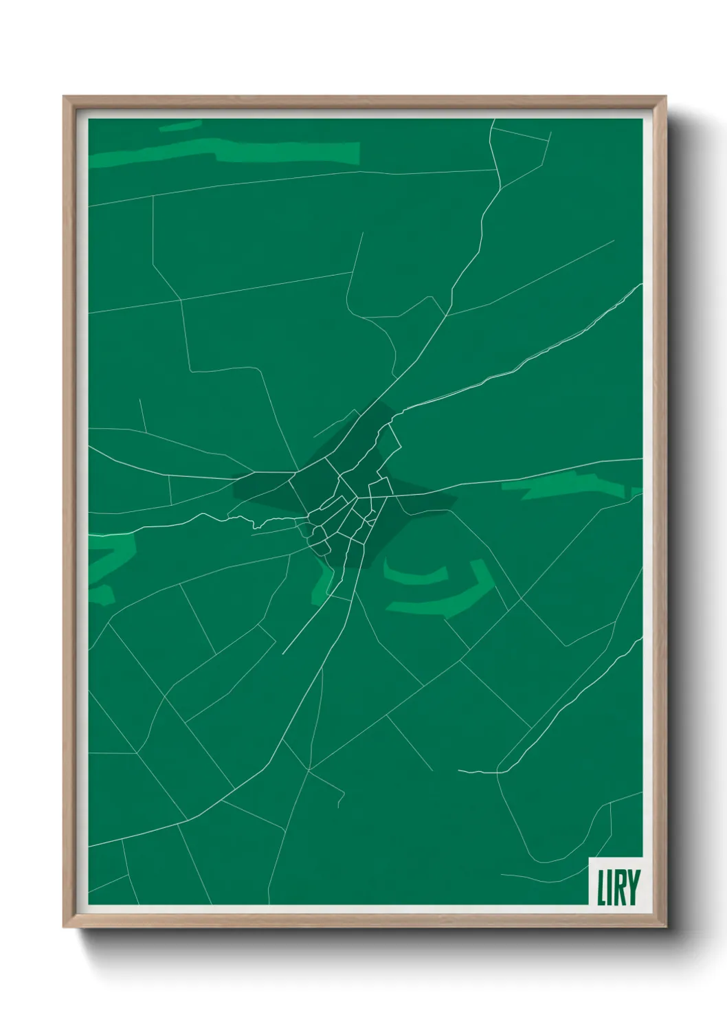 Une affiche de carte sur Liry