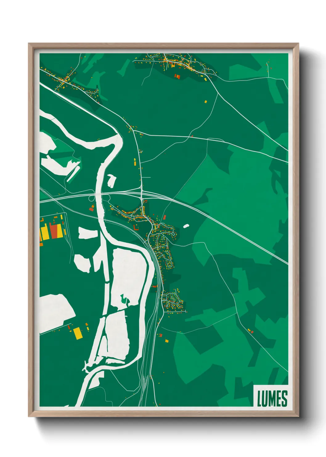 Une affiche de carte sur Lumes