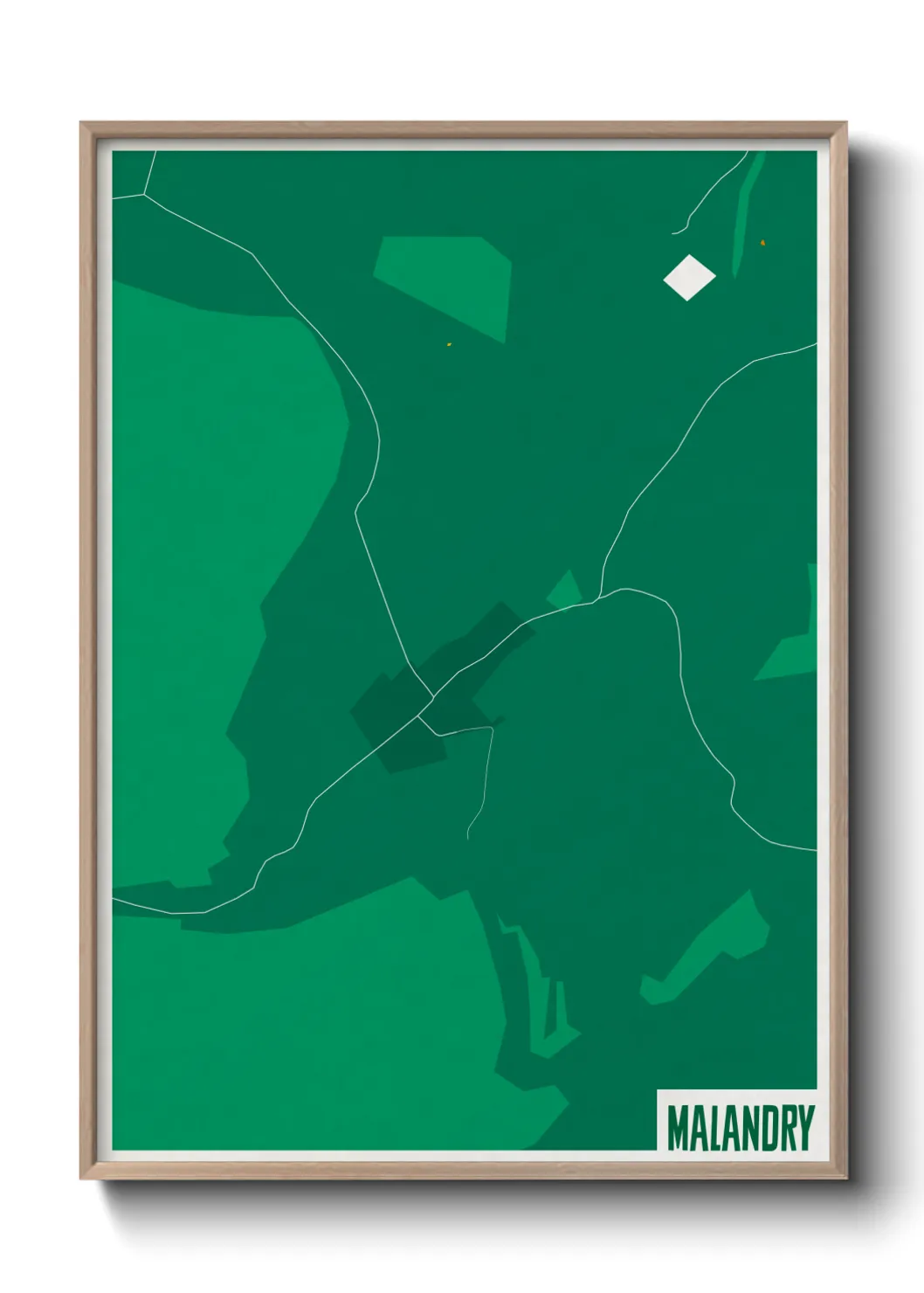 Une affiche de carte sur Malandry