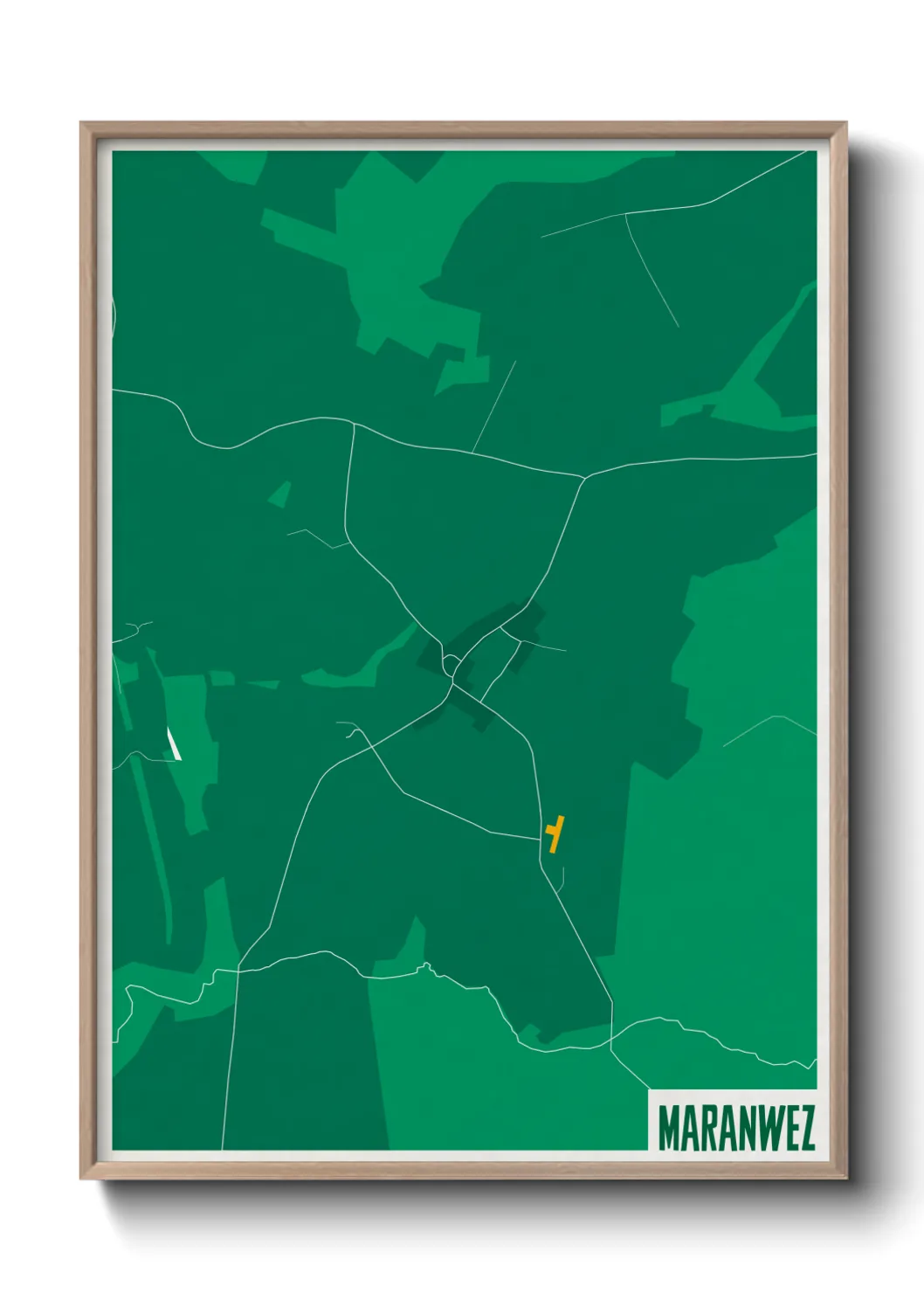 Une affiche de carte sur Maranwez