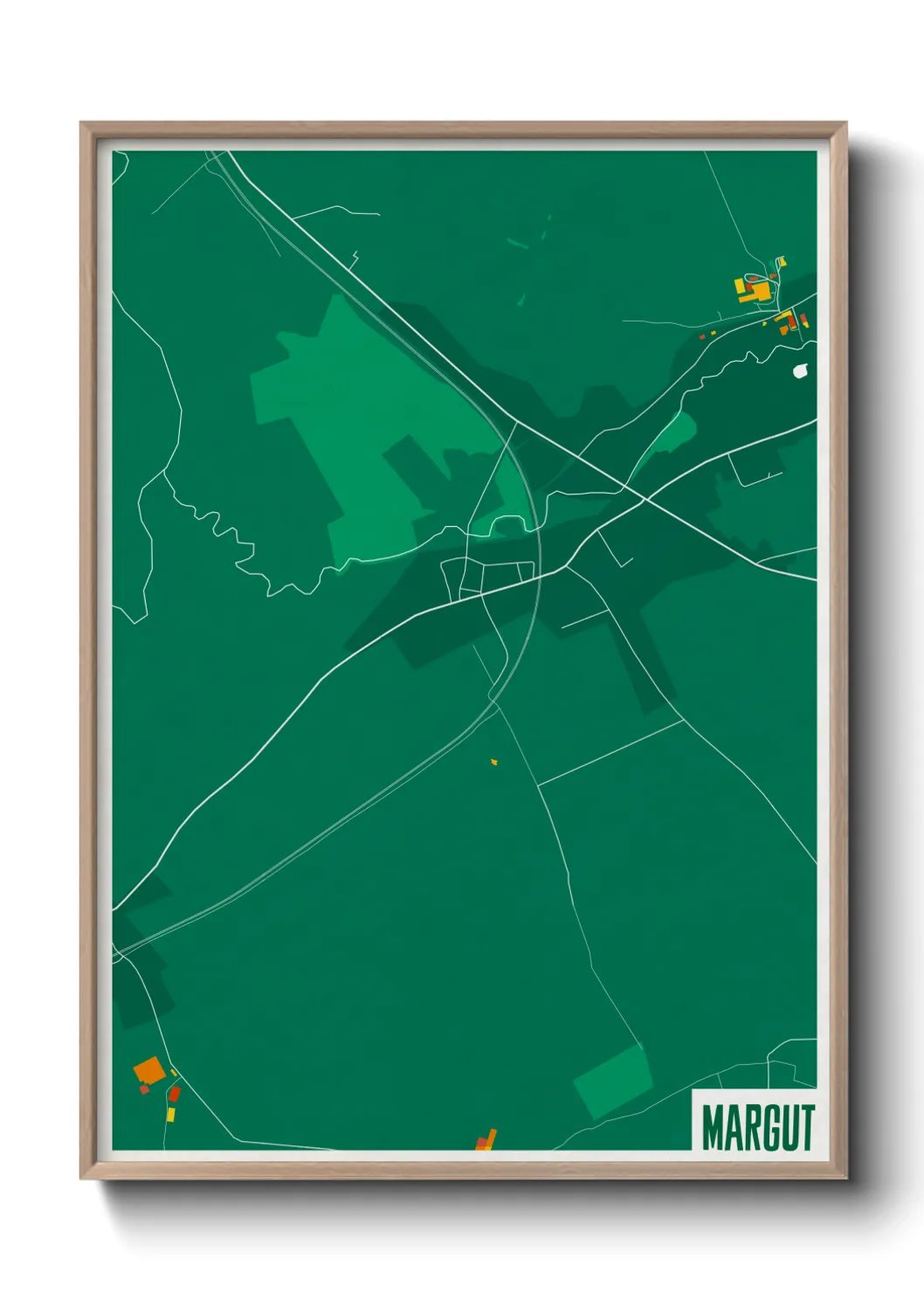 Une affiche de carte sur Margut