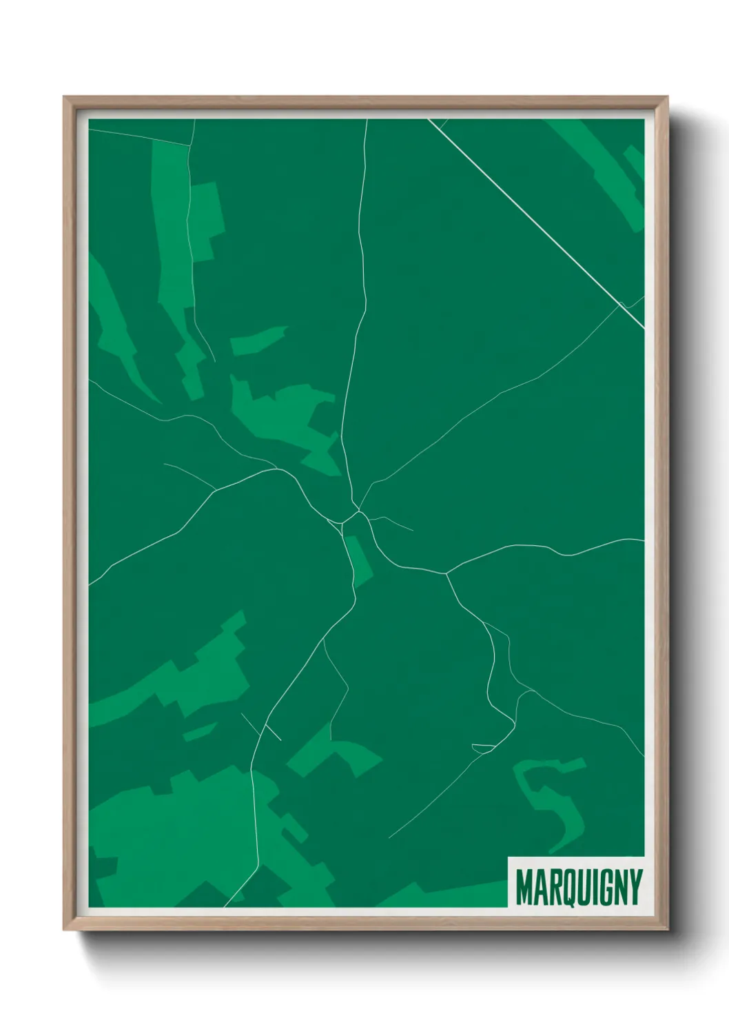 Une affiche de carte sur Marquigny