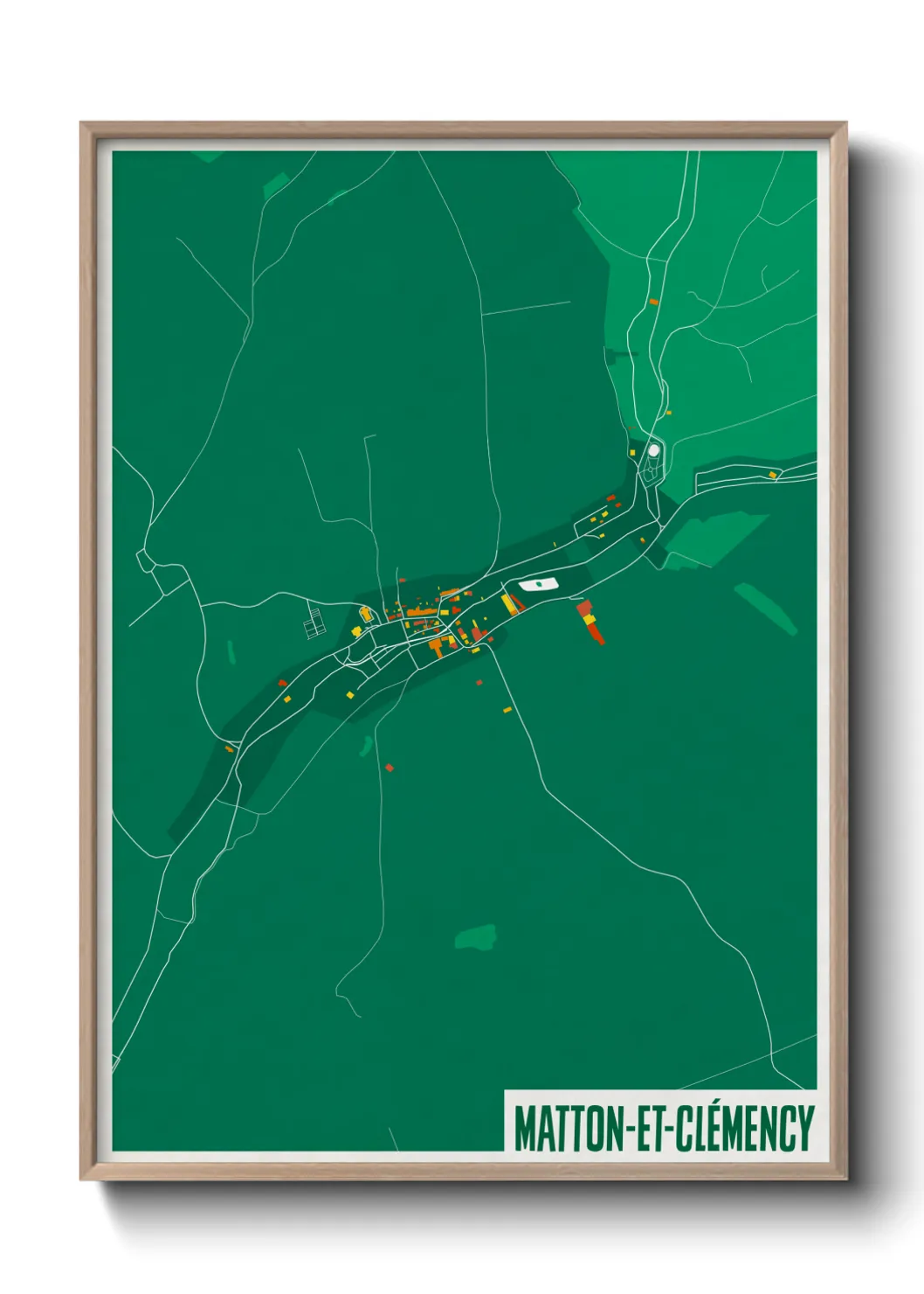 Une affiche de carte sur Matton-et-Clémency