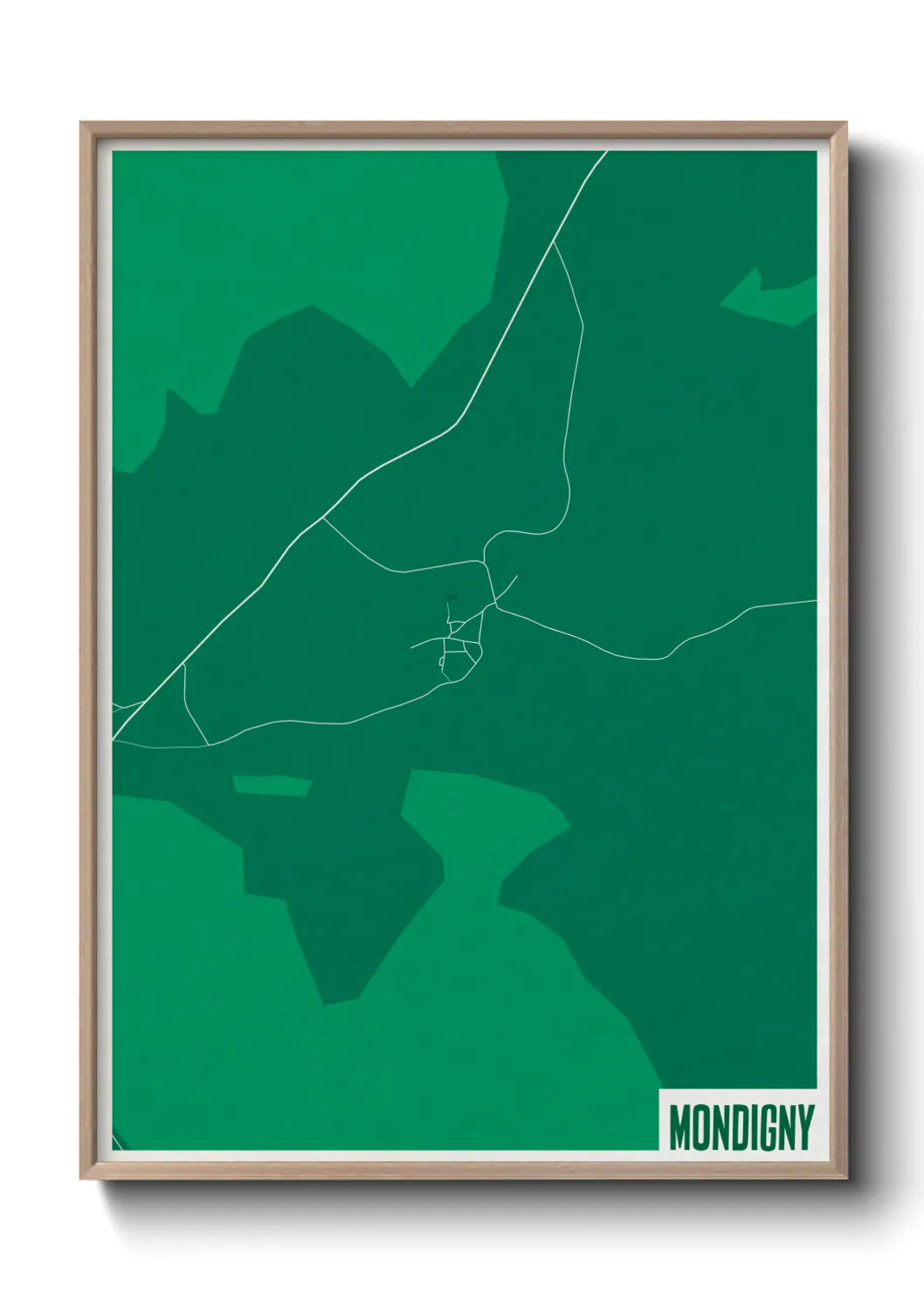 Une affiche de carte sur Mondigny