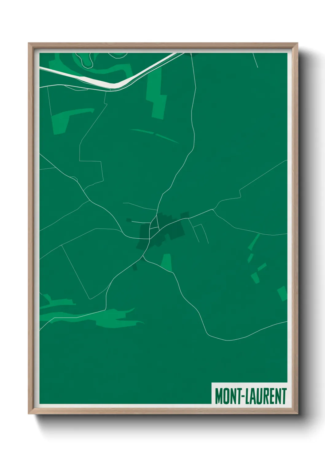 Une affiche de carte sur Mont-Laurent