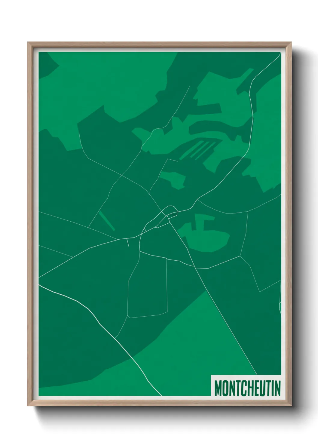 Une affiche de carte sur Montcheutin