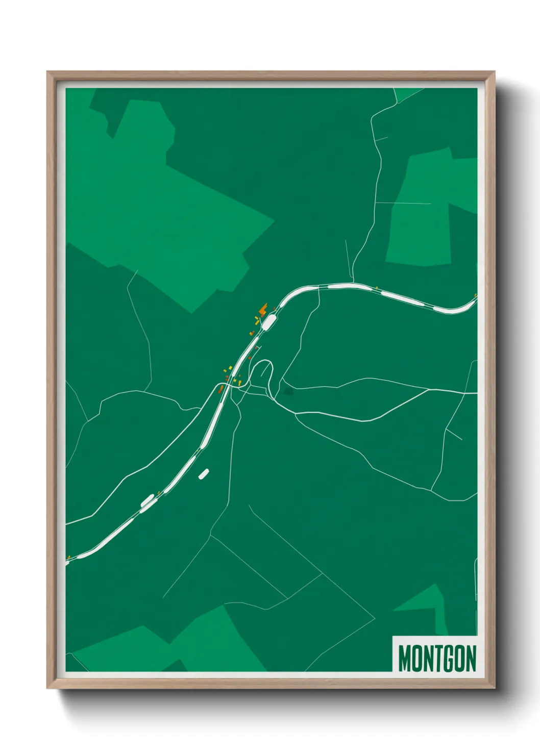 Une affiche de carte sur Montgon