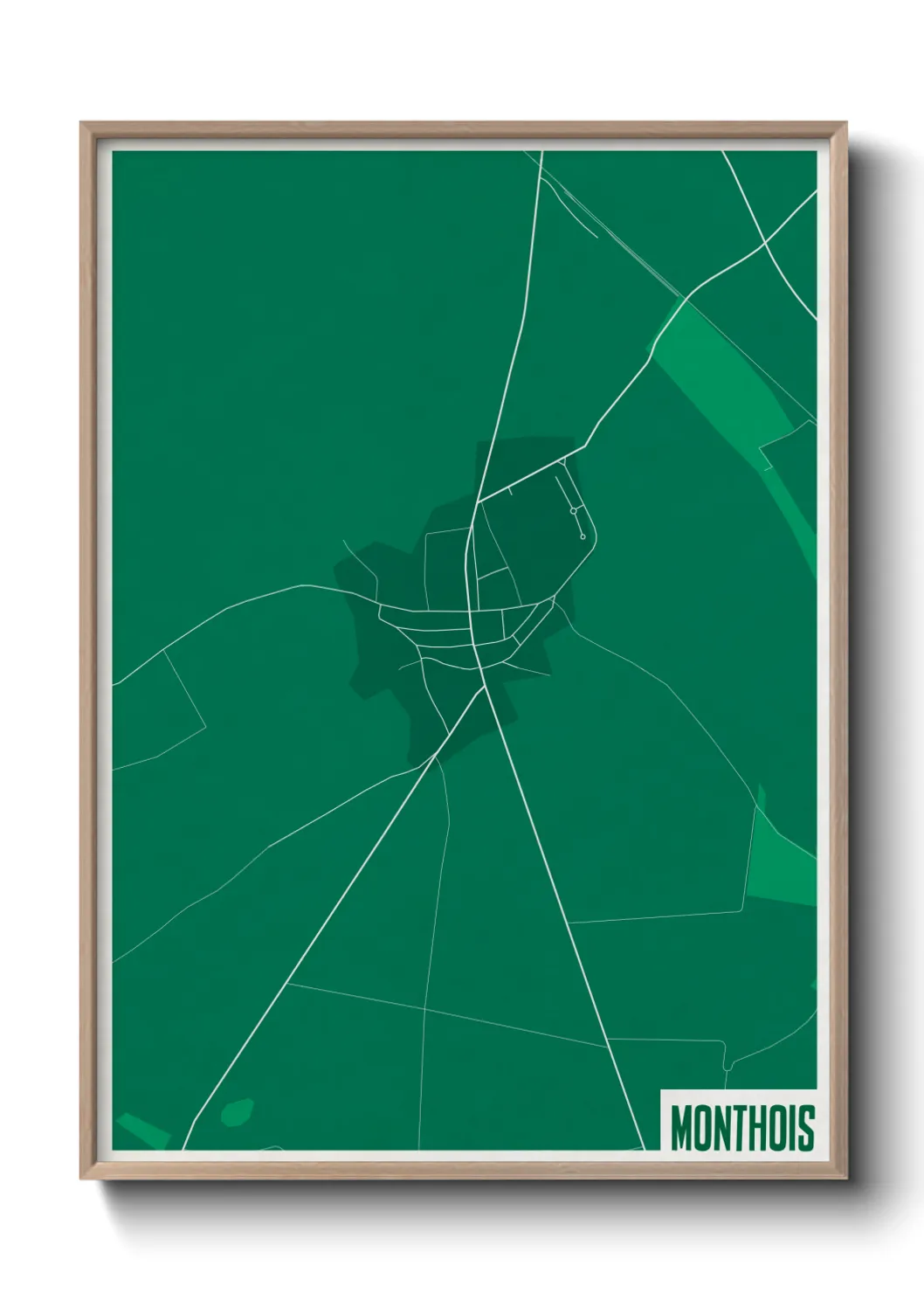 Une affiche de carte sur Monthois