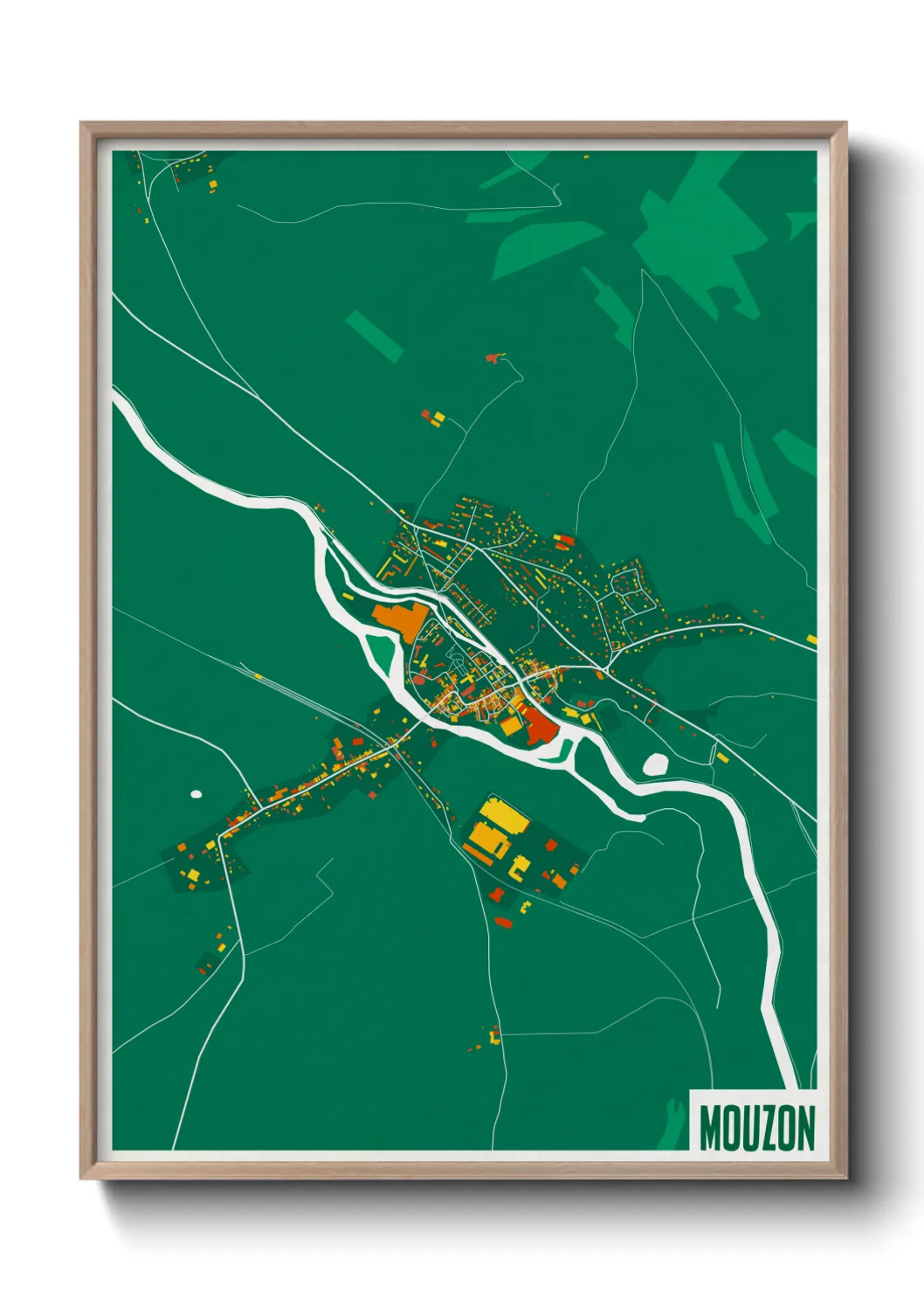 Une affiche de carte sur Mouzon