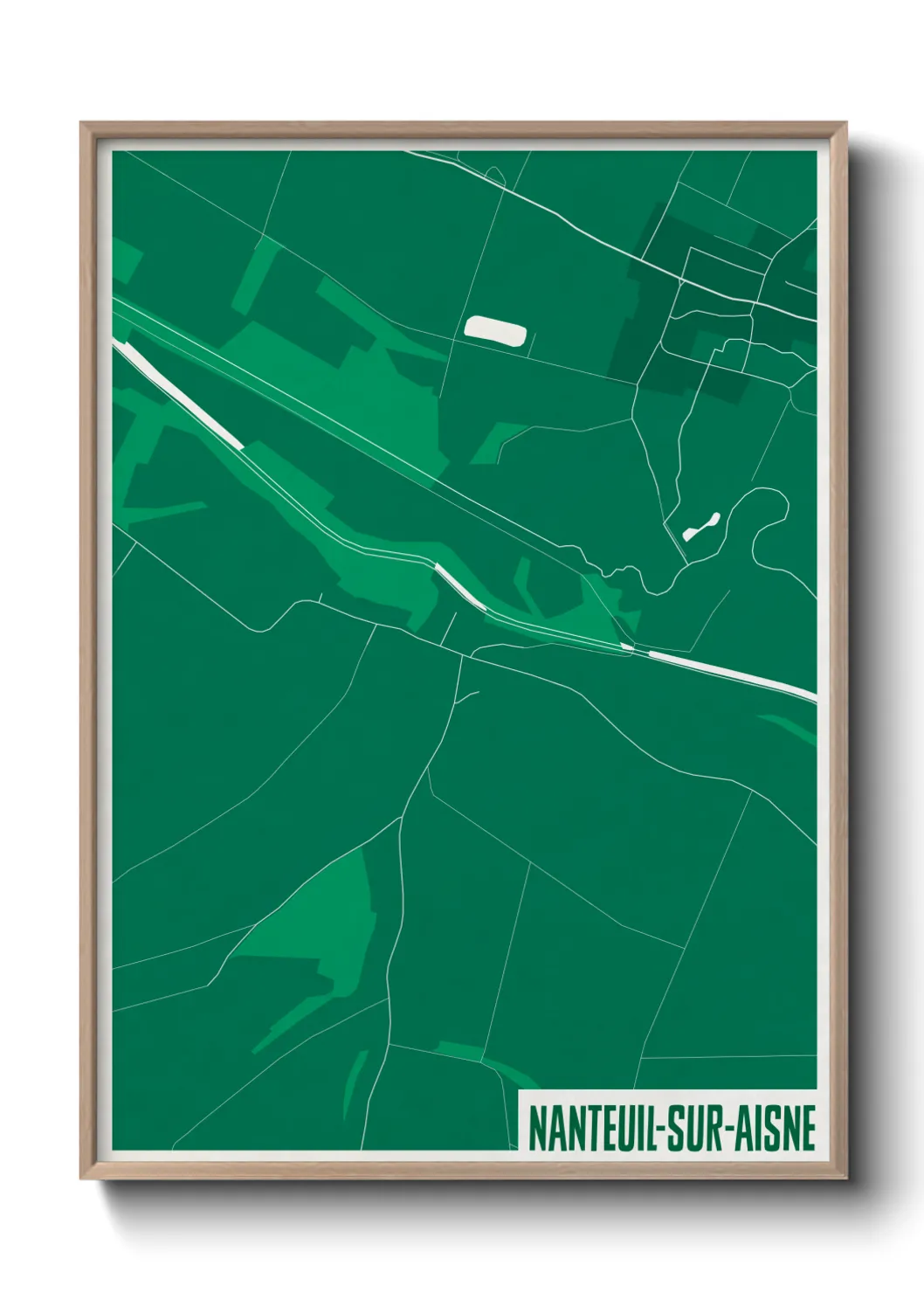 Une affiche de carte sur Nanteuil-sur-Aisne