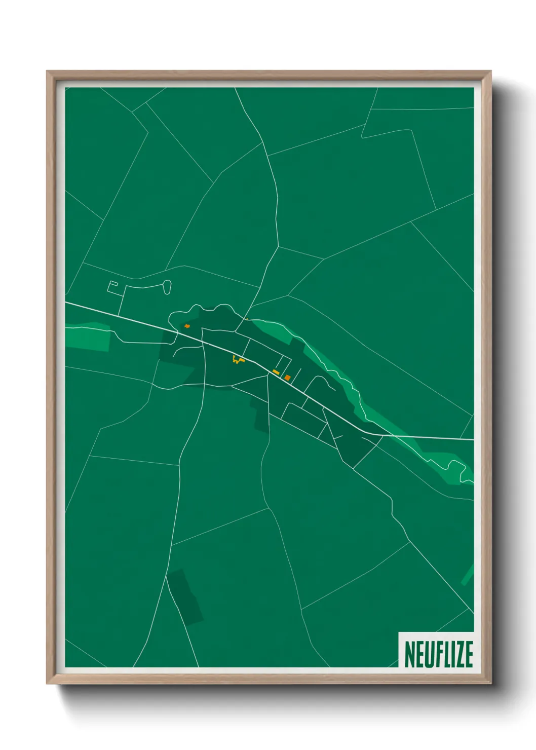 Une affiche de carte sur Neuflize