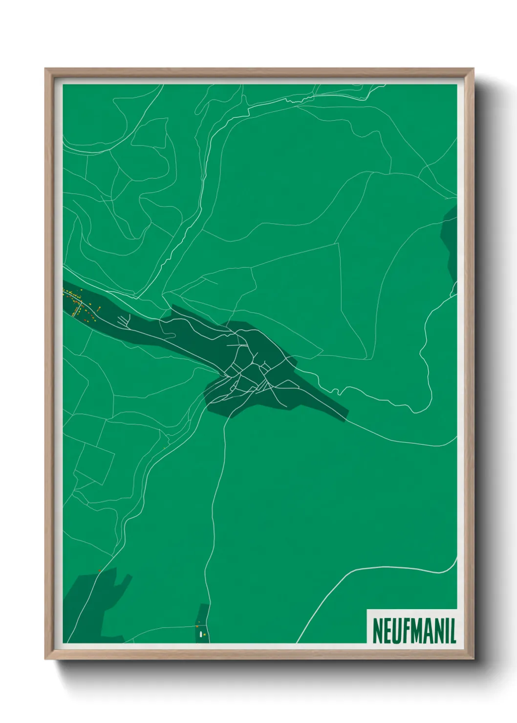 Une affiche de carte sur Neufmanil
