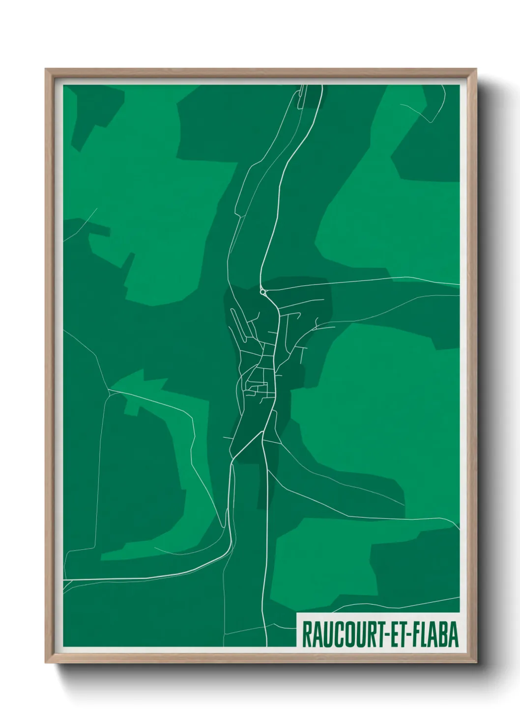 Une affiche de carte sur Raucourt-et-Flaba