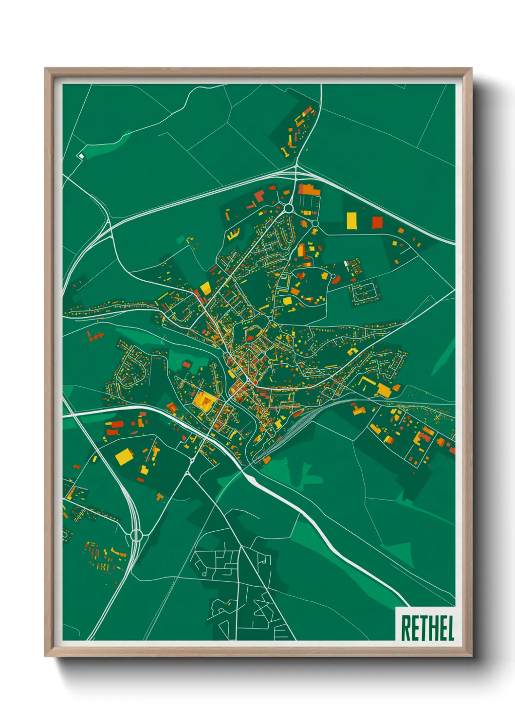 Une affiche de carte sur Rethel