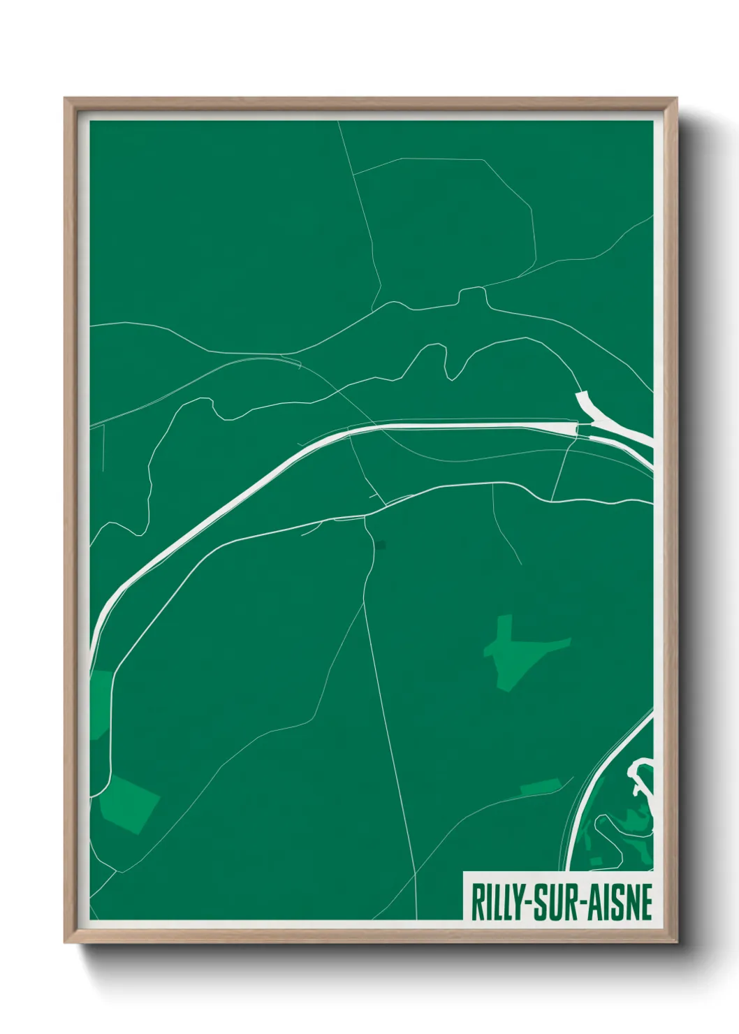 Une affiche de carte sur Rilly-sur-Aisne