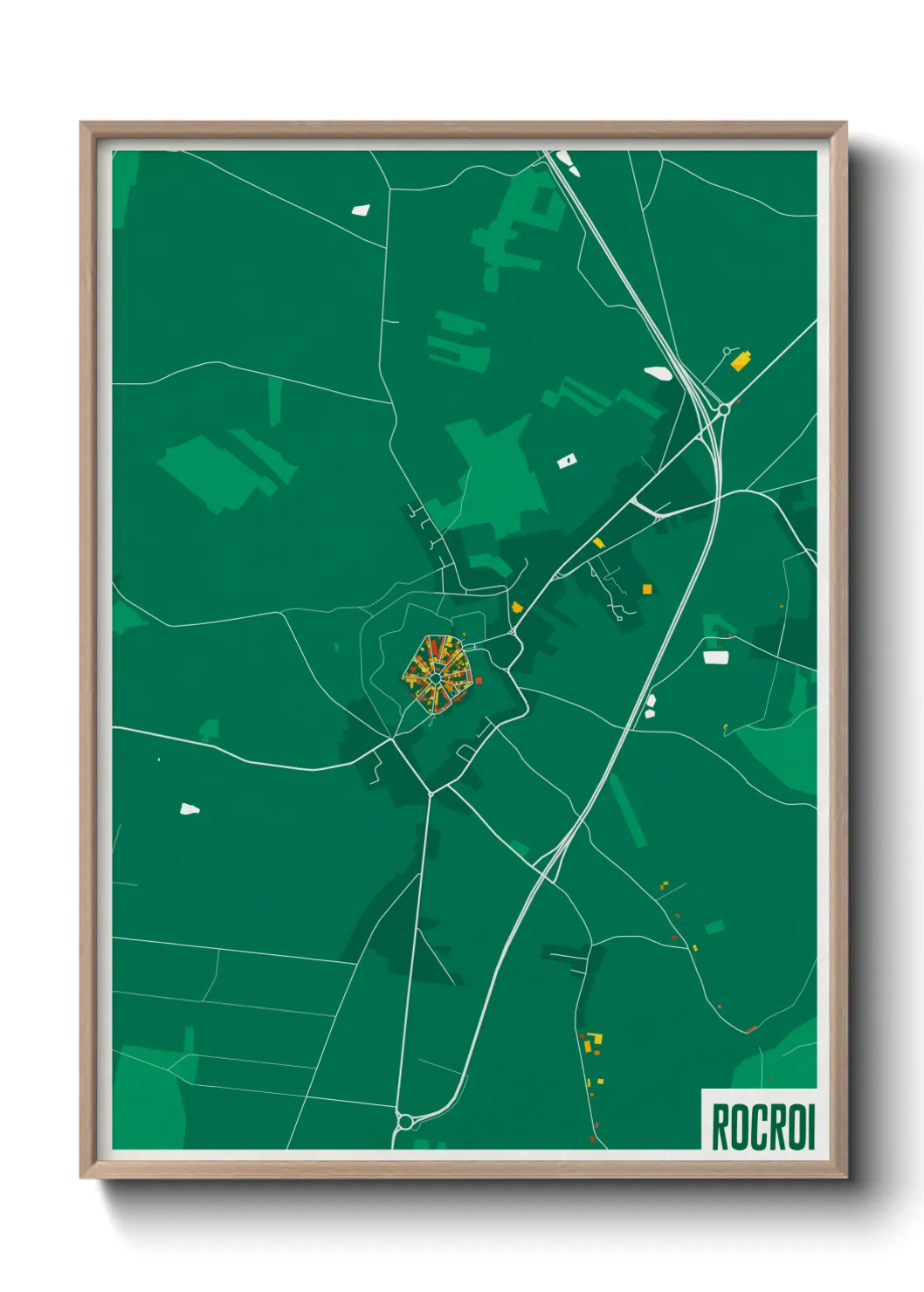 Une affiche de carte sur Rocroi