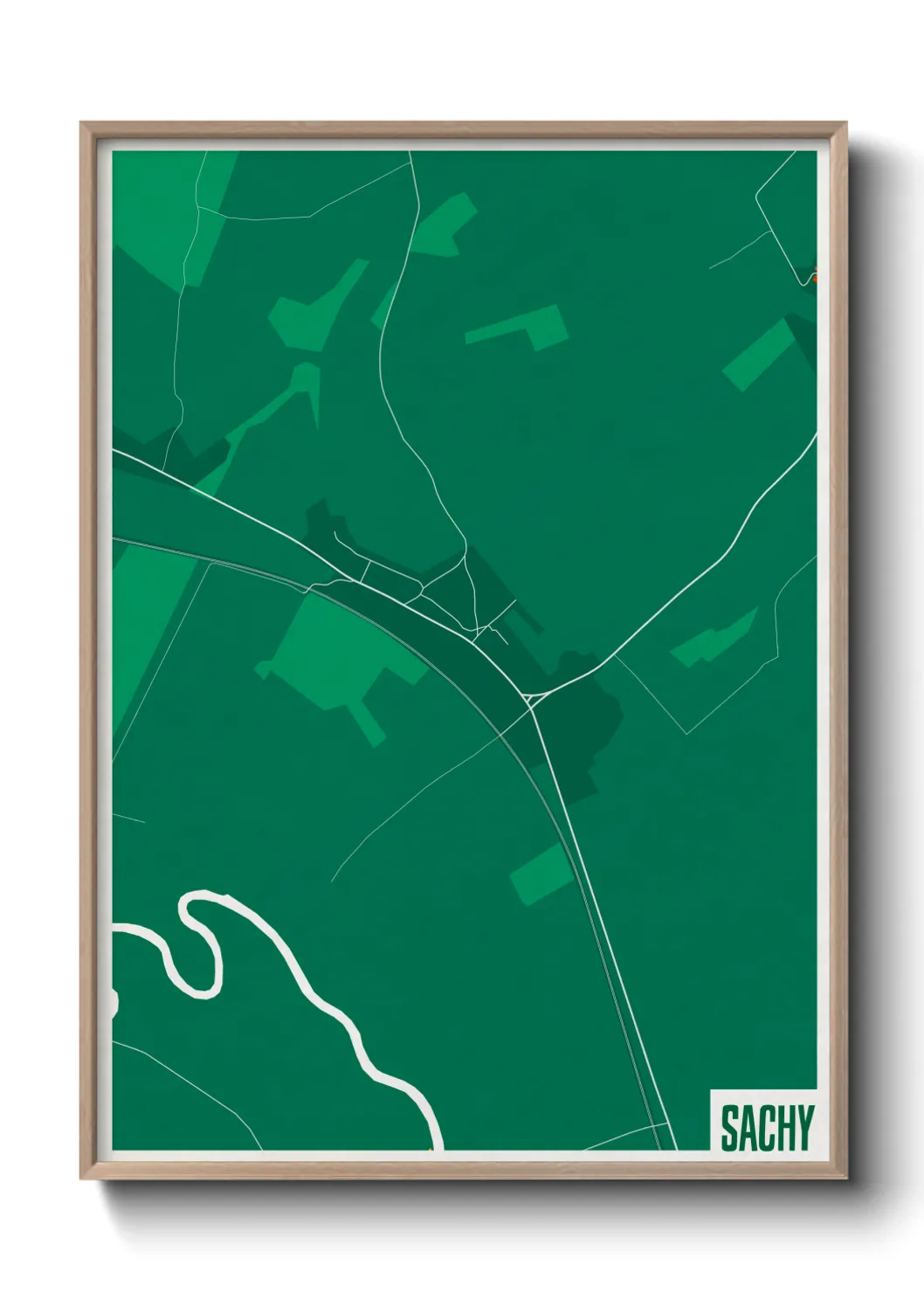 Une affiche de carte sur Sachy